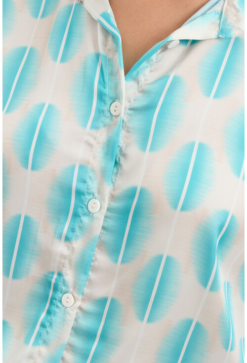 3964 Light Draped Satin Shirt