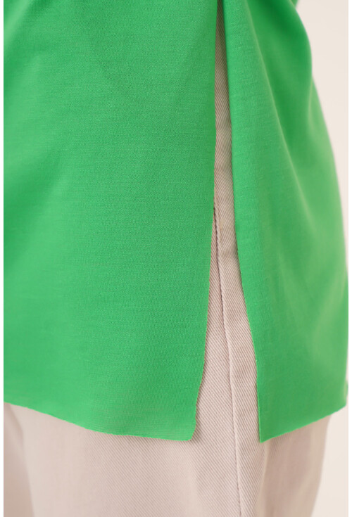 4123 Yırtmaçlı Oversize Tişört