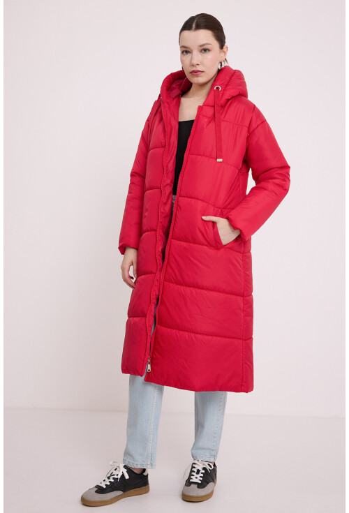 5120 Long Hooded Puffer Coat