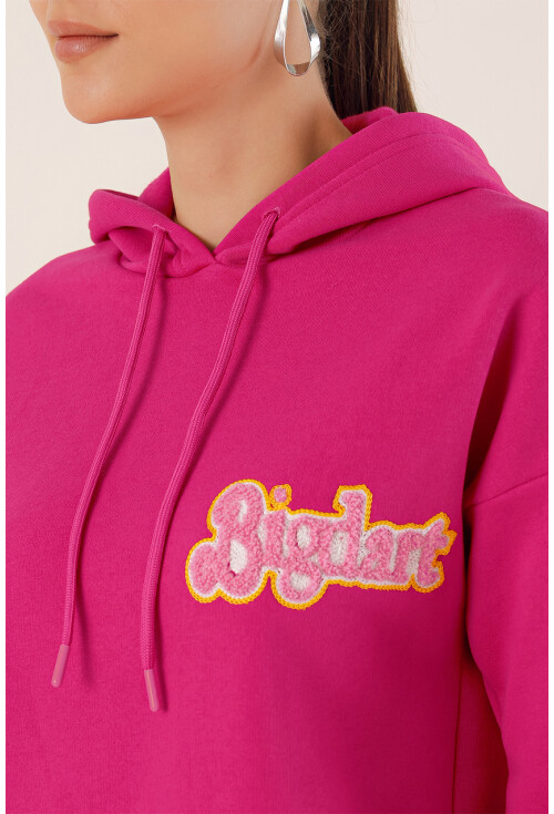 55424 Nakışlı Oversize Sweatshirt