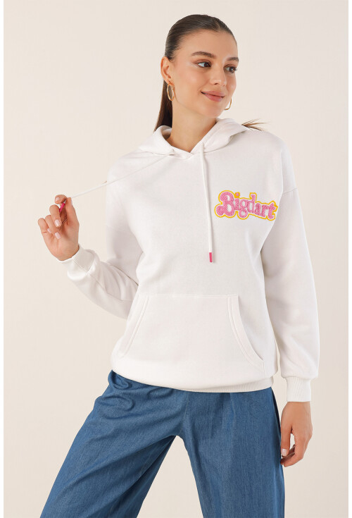55424 Embroidered Oversized Sweatshirt
