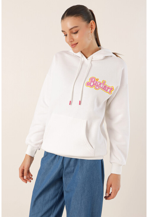 55424 Embroidered Oversized Sweatshirt