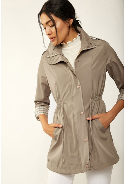 5669 Belden Lastikli Trenchcoat