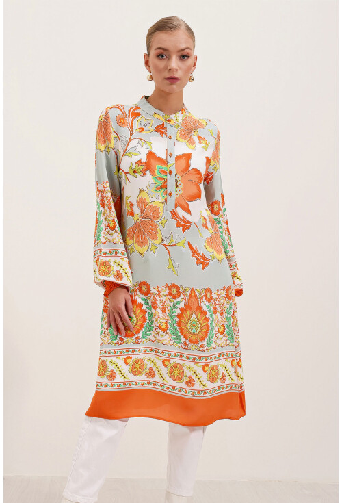 5903 Patterned Viscose Dress