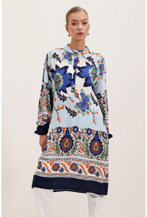 5903 Patterned Viscose Dress
