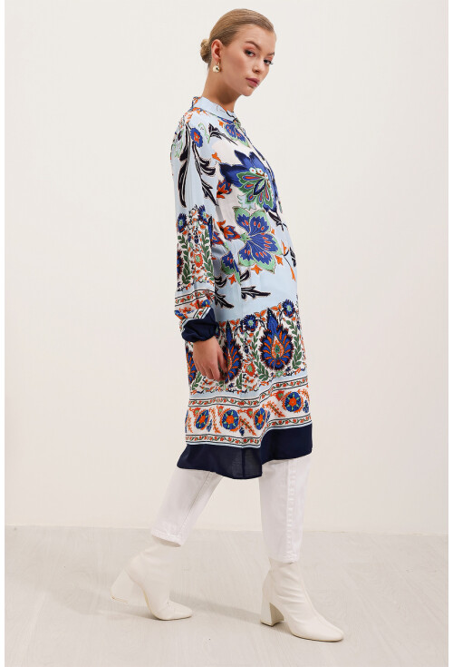 5903 Patterned Viscose Dress