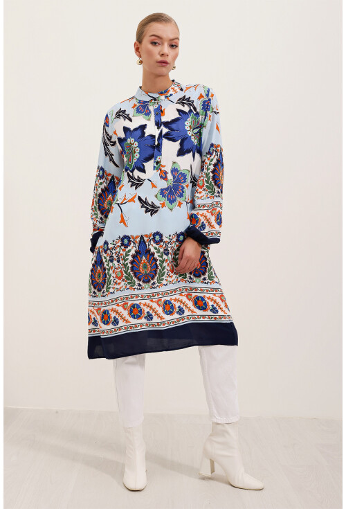 5903 Patterned Viscose Dress