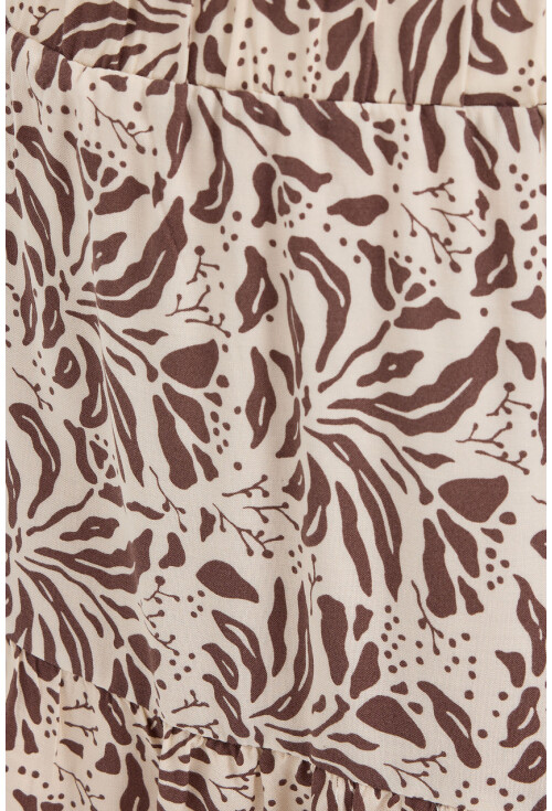1884 Patterned Viscose Mini Skirt