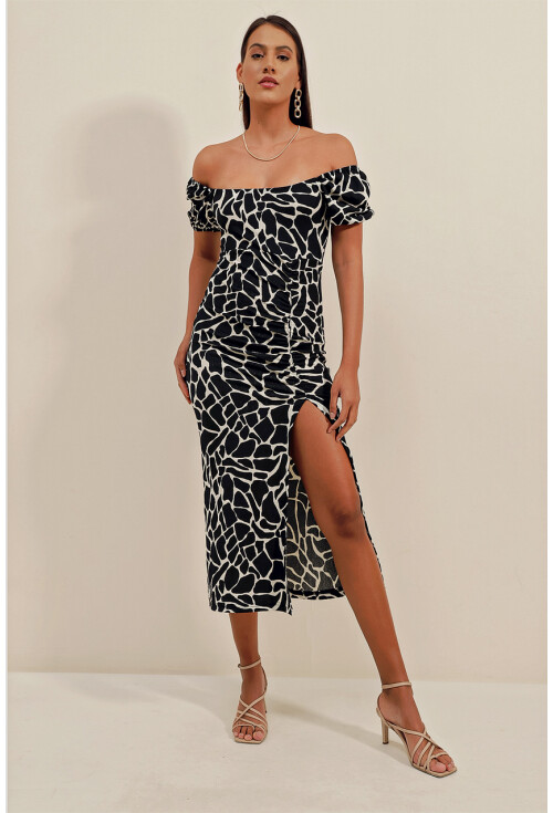 2396 Summer Knit Dress With Slit