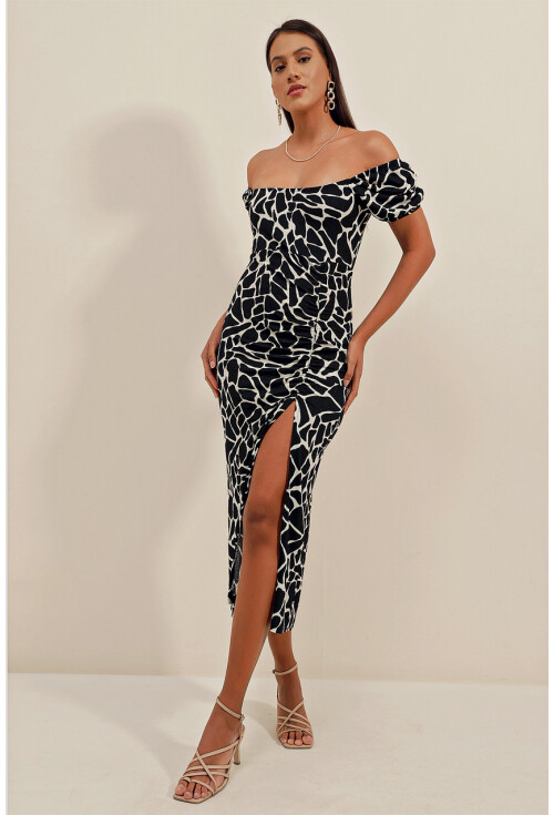 2396 Summer Knit Dress With Slit