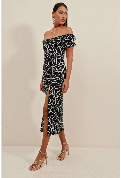 2396 Summer Knit Dress With Slit