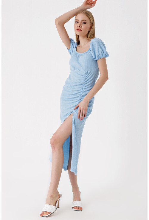 2396 Summer Knit Dress With Slit