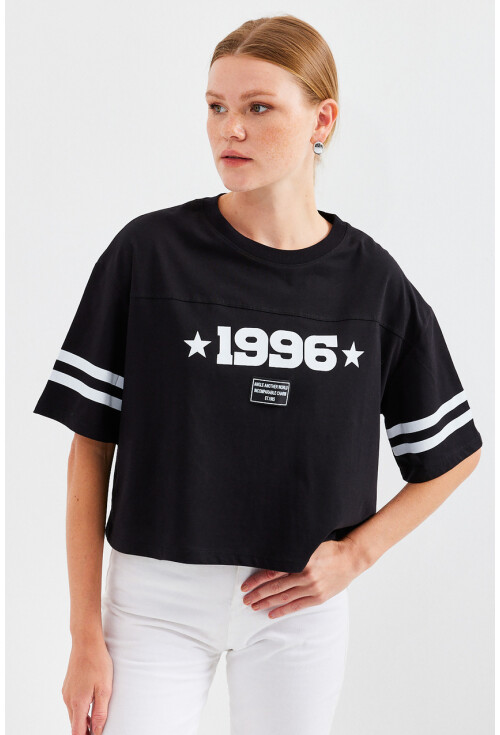 4322 Printed Oversized Basic T-Shirt
