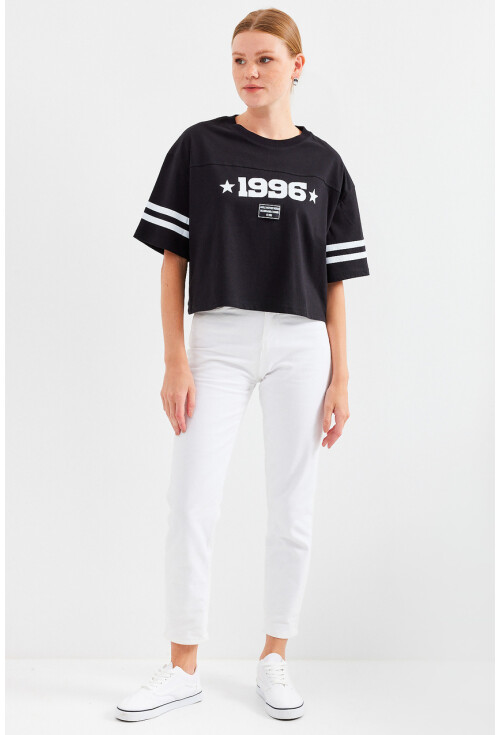 4322 Printed Oversized Basic T-Shirt