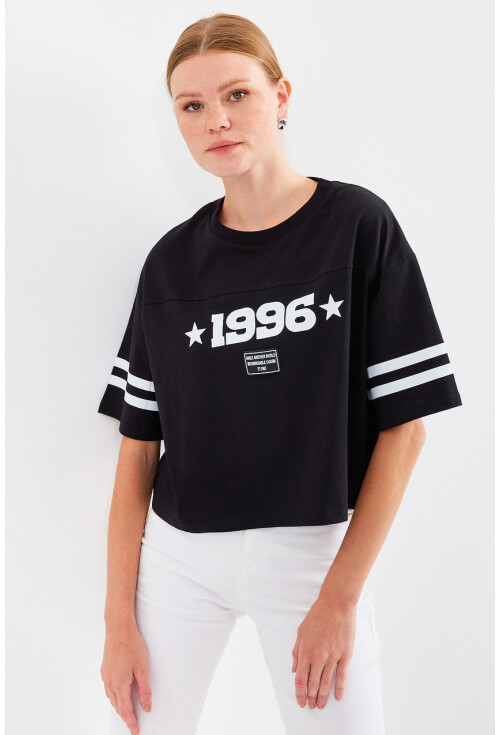 4322 Printed Oversized Basic T-Shirt