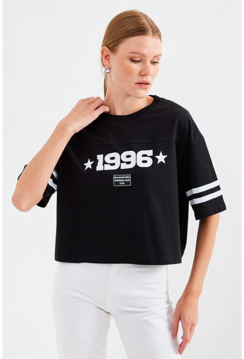 4322 Printed Oversized Basic T-Shirt