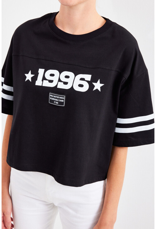 4322 Printed Oversized Basic T-Shirt