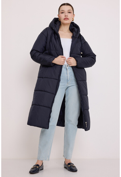 5120 Long Hooded Puffer Coat
