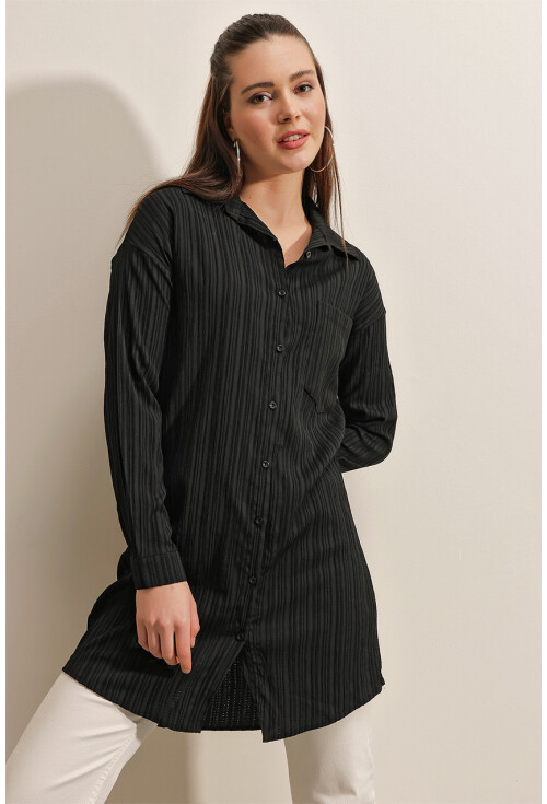 5884 Long Woven Shirt