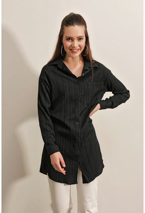 5884 Long Woven Shirt