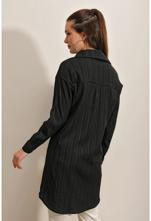 5884 Long Woven Shirt