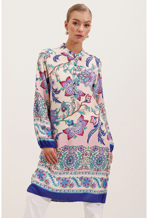 5903 Patterned Viscose Dress