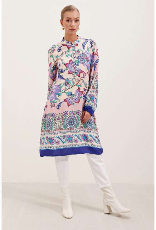 5903 Patterned Viscose Dress