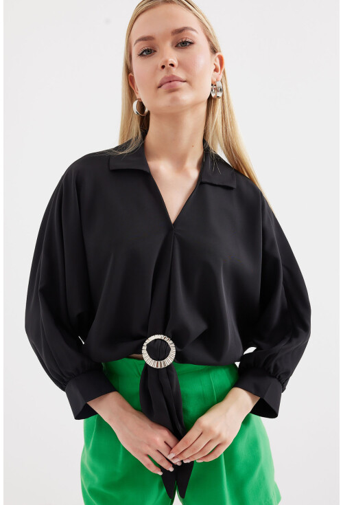 905 Oversized Drape Blouse