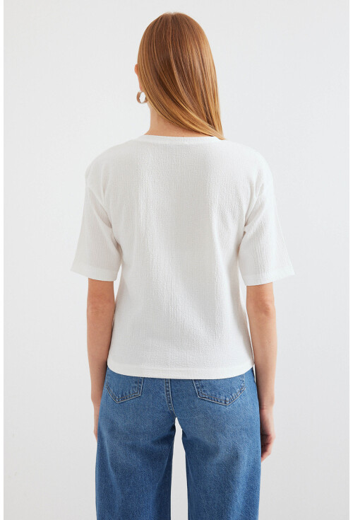 911 Printed Basic Knit T-Shirt