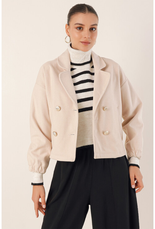 9117 Double-Breasted Crop Jacket