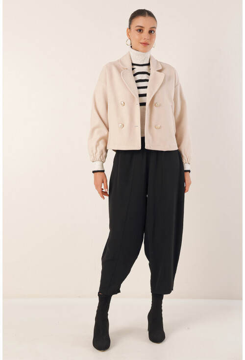 9117 Double-Breasted Crop Jacket