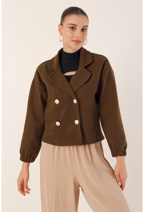 9117 Double-Breasted Crop Jacket