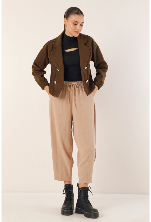 9117 Double-Breasted Crop Jacket