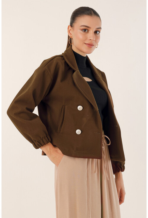 9117 Double-Breasted Crop Jacket