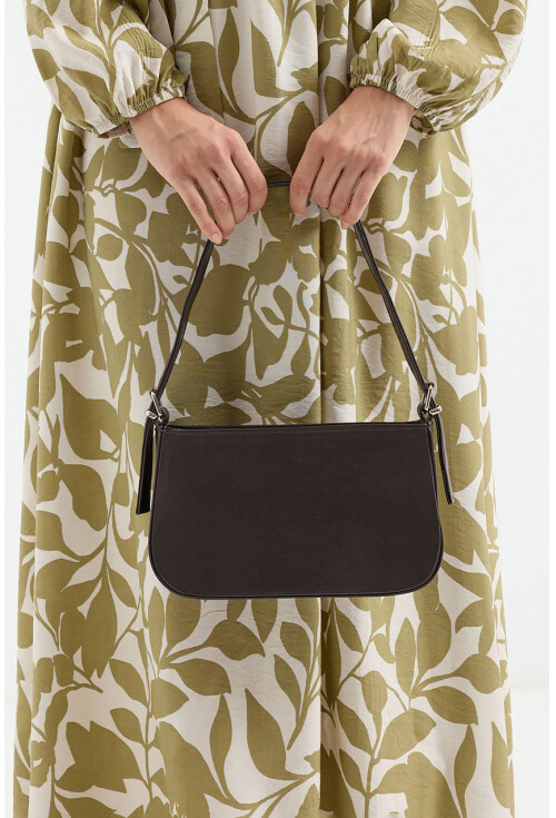 010172 Plain Baguette Shoulder Bag