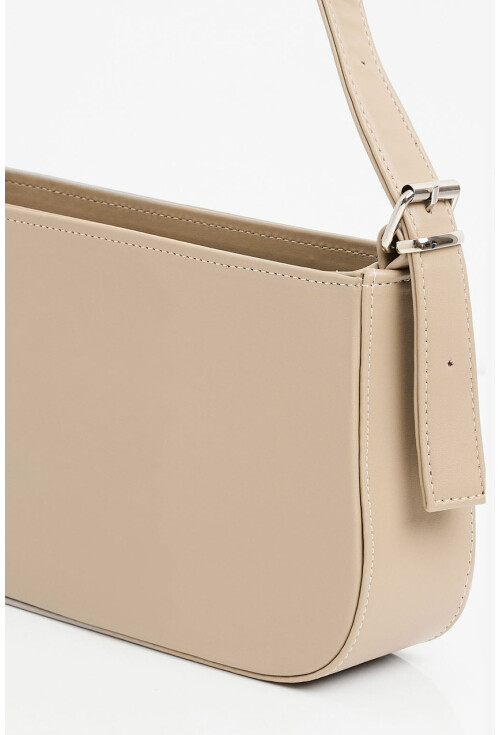 010172 Plain Baguette Shoulder Bag