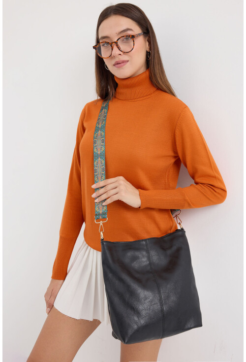 010173 Faux Leather Shoulder Bag