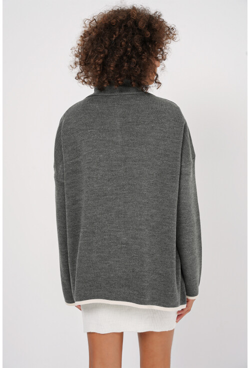 15846 Şal Yaka Triko Hırka