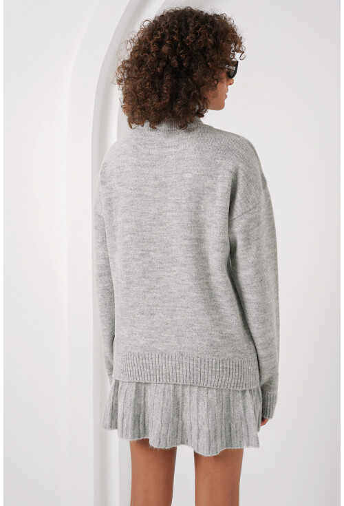 15891 Kazak Etek Triko İkili Takım