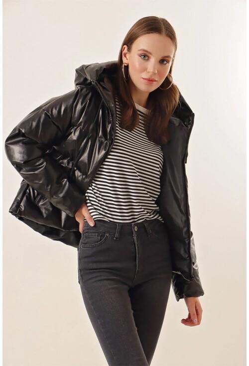 5114 Oversized Leather Coat