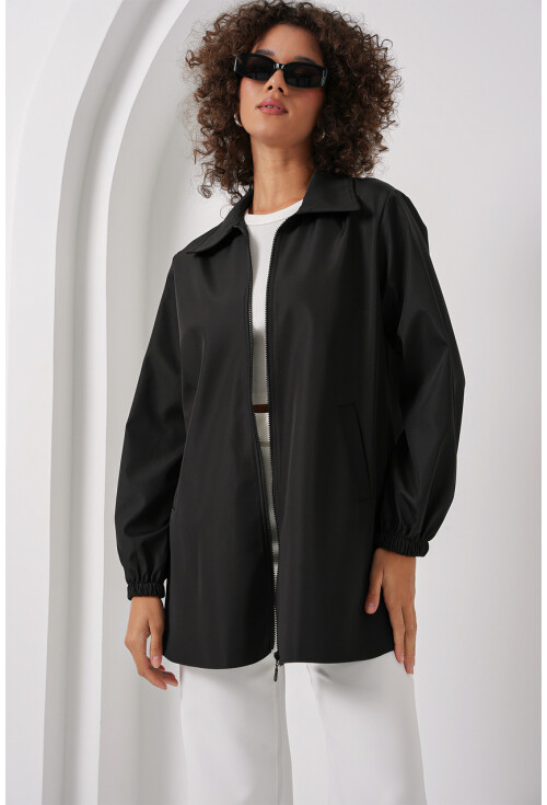 5909 Çift Renkli Mevsimlik Trençkot