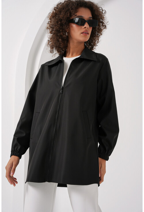 5909 Çift Renkli Mevsimlik Trençkot