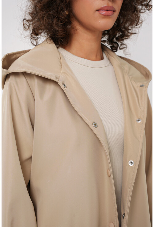 5934 Kapüşonlu Trençkot