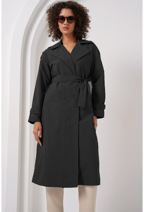 5936 Kruvaze Yaka Trençkot