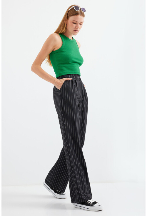 6638 High-Waist Palazzo Pants