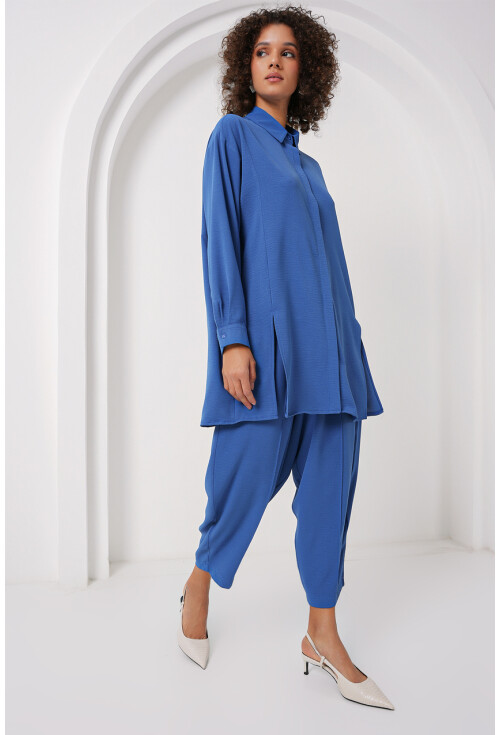 6679 Uzun Tunik Pantolon İkili Takım