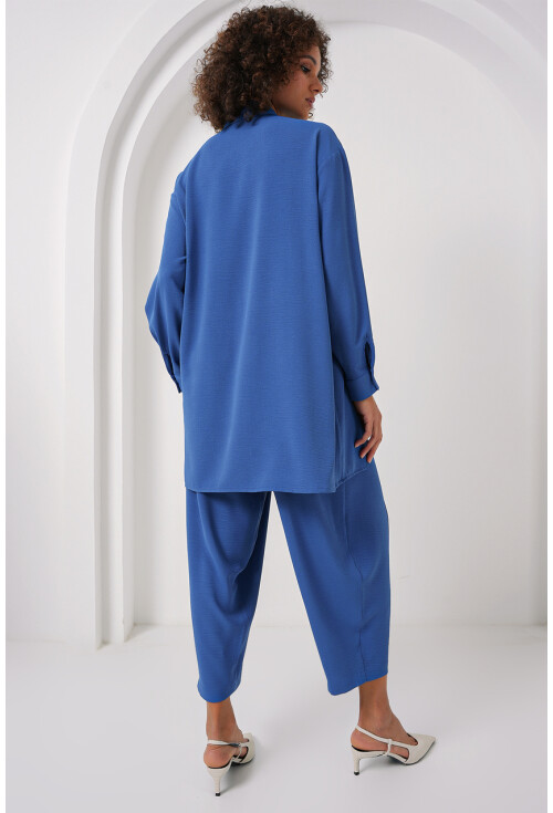 6679 Uzun Tunik Pantolon İkili Takım