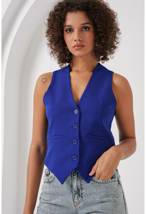 6796 Kısa Dokuma Yelek