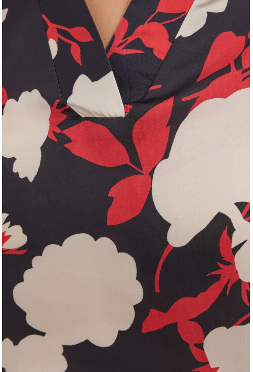 8018 Patterned Satin Two-Piece Set