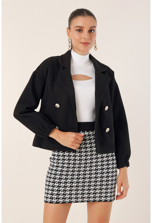 9117 Double-Breasted Crop Jacket